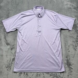 Collars And Co Shirt Mens Large Purple Dress Collar Polo Short Sleeve